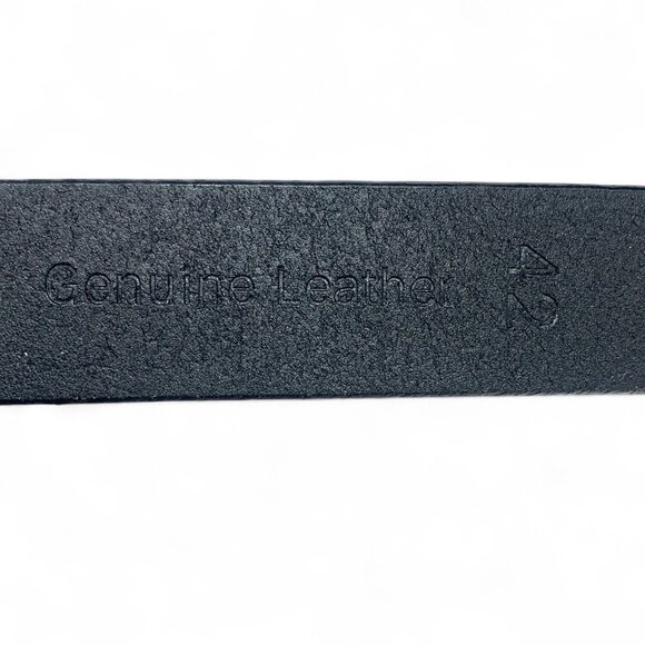 Timberland Mens Black Leather Belt With Silver Buckle Size 42 - Picture 4 of 6